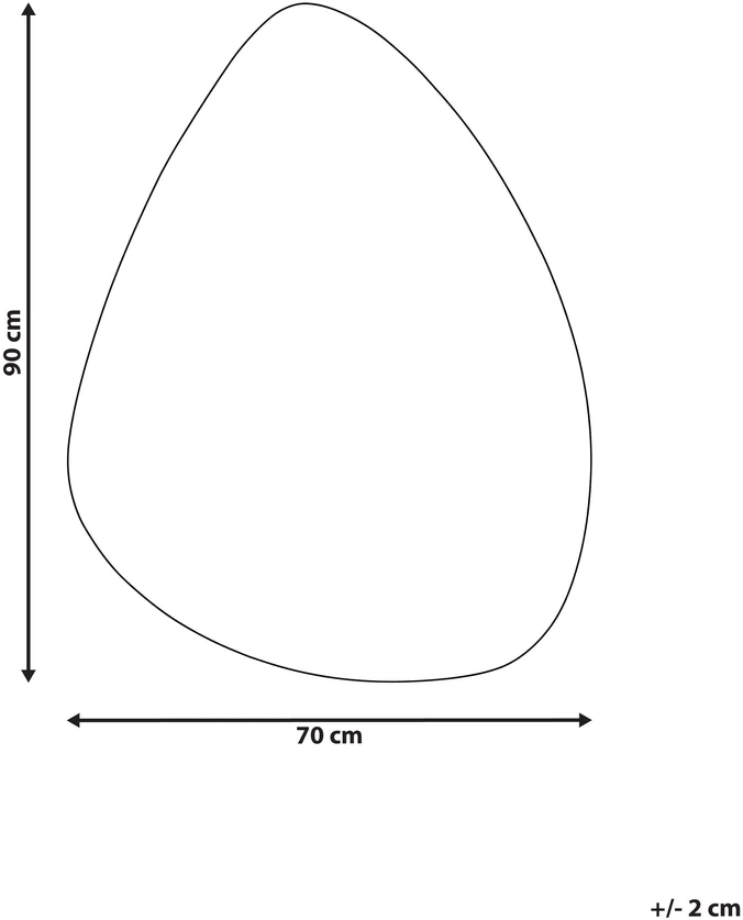 Beliani Vonios kambario veidrodis LED LUGNY 70 cm 90 cm sidabrinis