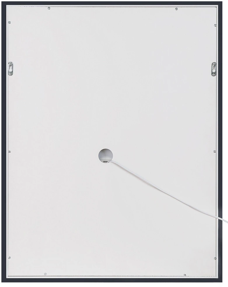 Beliani Vonios kambario veidrodis su LED apšvietimu MARTINET 60 cm 80 cm, sidabrinis