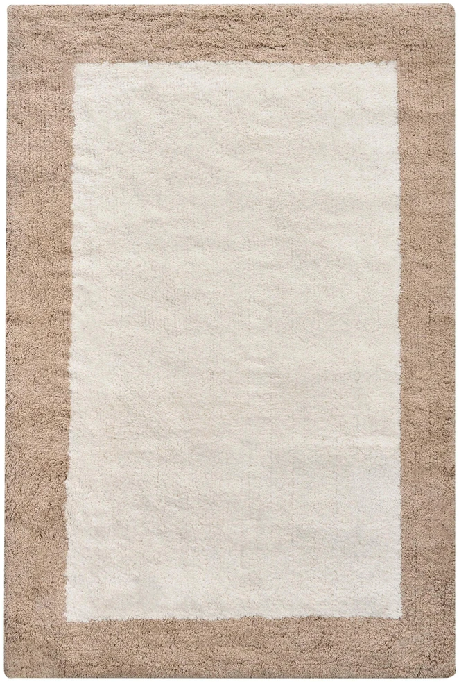 Beliani Vonios kilimėlis KABRI rudas/ smėlio spalvos 60 x 90 cm medvilninis