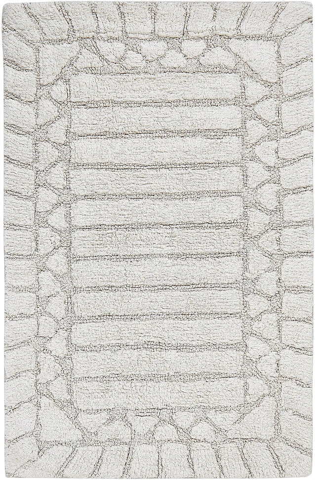 Beliani Vonios kilimėlis TEKKE šviesiai smėlio spalvos 60 x 90 cm Medvilninis