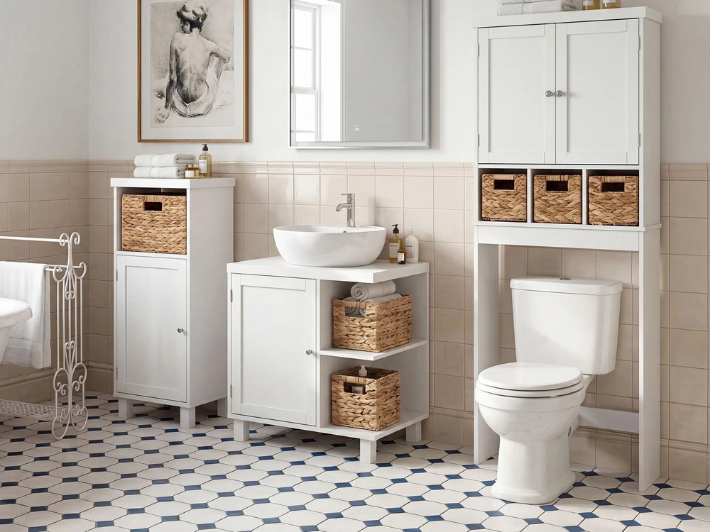 Beliani Vonios spintelė PACLLON 65 cm balta