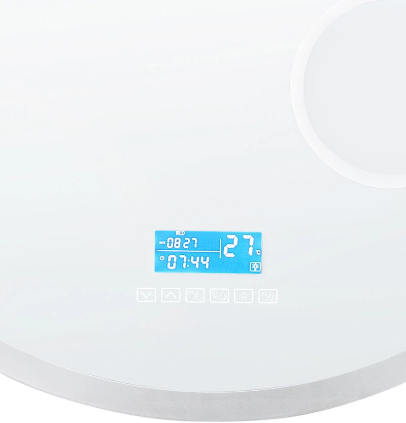 Beliani Vonios veidrodis LED FIXIN 80 cm 80 cm su integruotu Bluetooth garsiakalbiu, sidabrinis