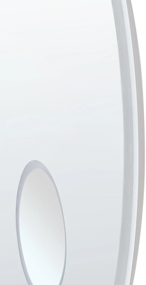 Beliani Vonios veidrodis LED FIXIN 80 cm 80 cm su integruotu Bluetooth garsiakalbiu, sidabrinis