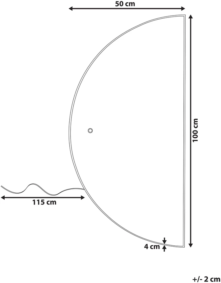 Beliani Vonios veidrodis LED LOUE 50 cm 100 cm Sidabrinis