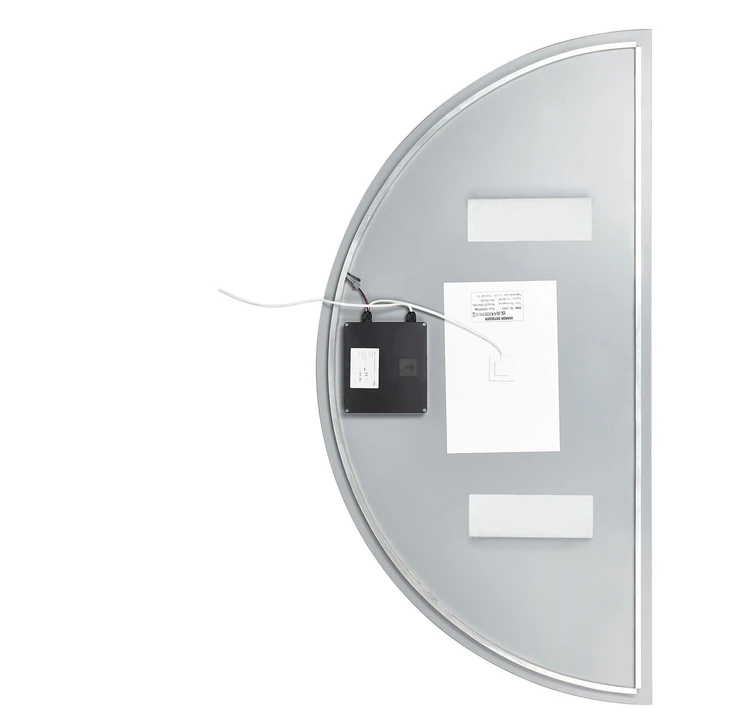 Beliani Vonios veidrodis LED LOUE 50 cm 100 cm Sidabrinis