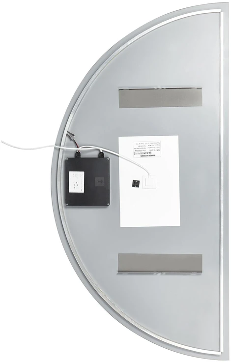 Beliani Vonios veidrodis LED LOUE 60 cm 120 cm sidabrinės spalvos