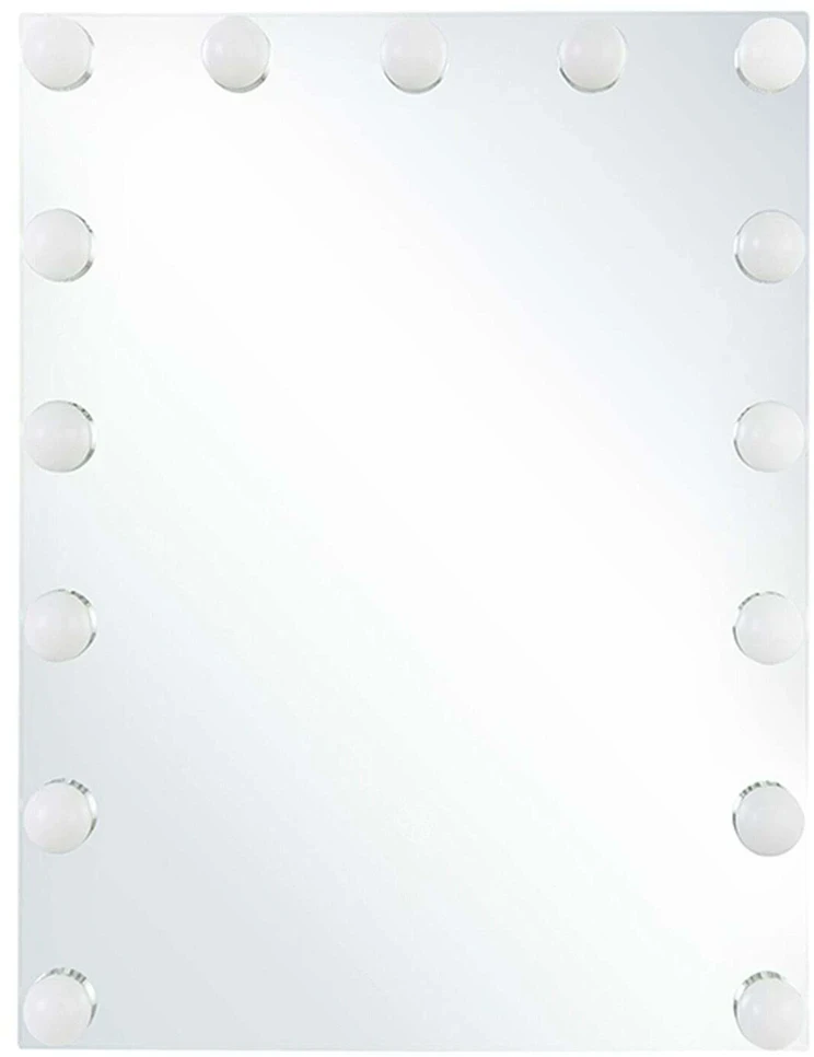 Beliani Vonios veidrodis LED LUCENAY 40 cm 50 cm sidabrinis