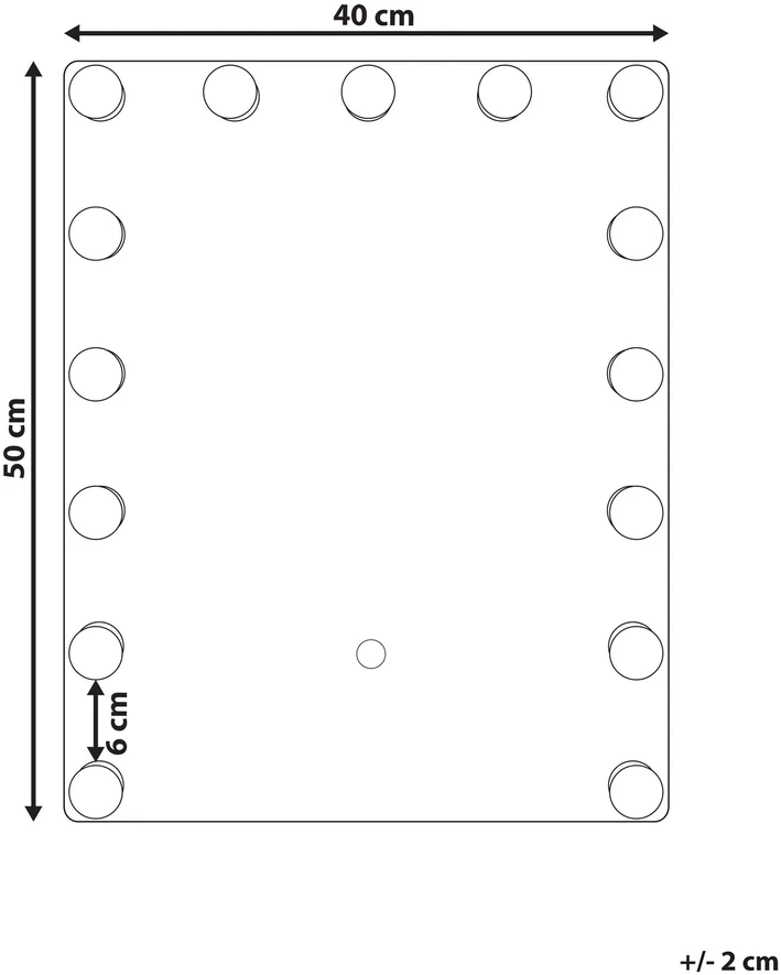 Beliani Vonios veidrodis LED LUCENAY 40 cm 50 cm sidabrinis