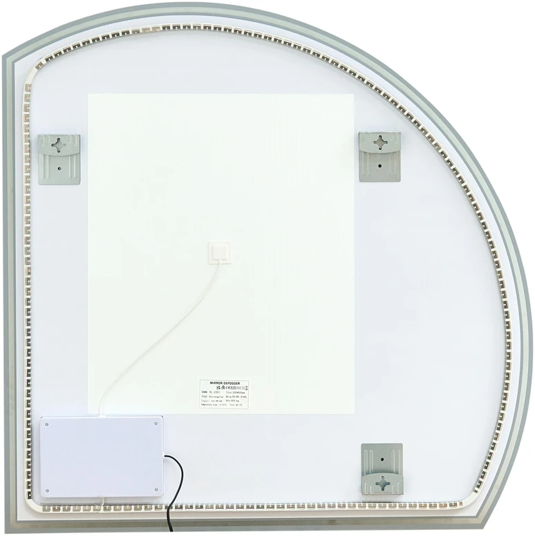 Beliani Vonios veidrodis LED OZENAY 100 cm 100 cm Sidabrinis