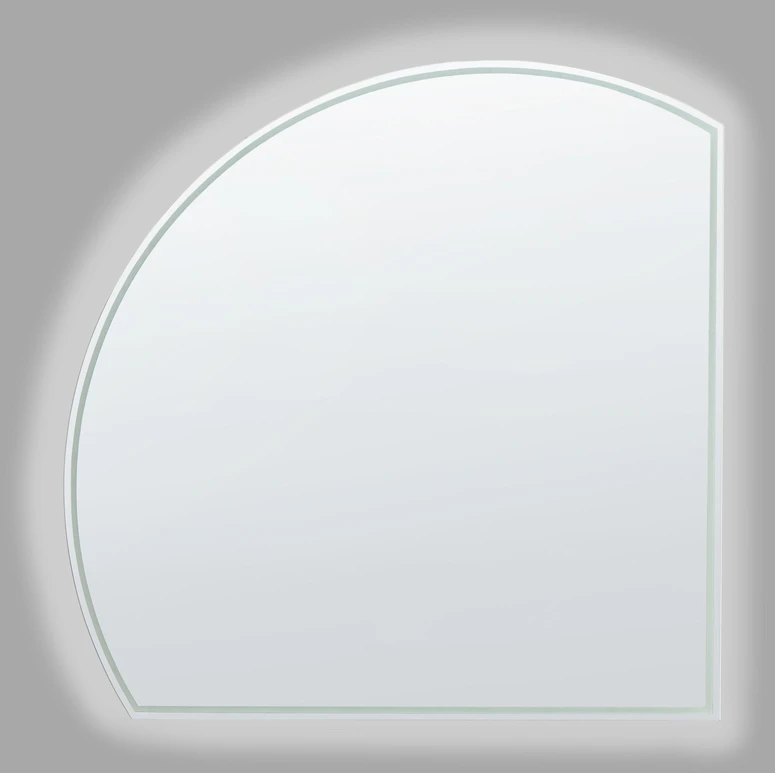 Beliani Vonios veidrodis LED OZENAY 100 cm 100 cm Sidabrinis