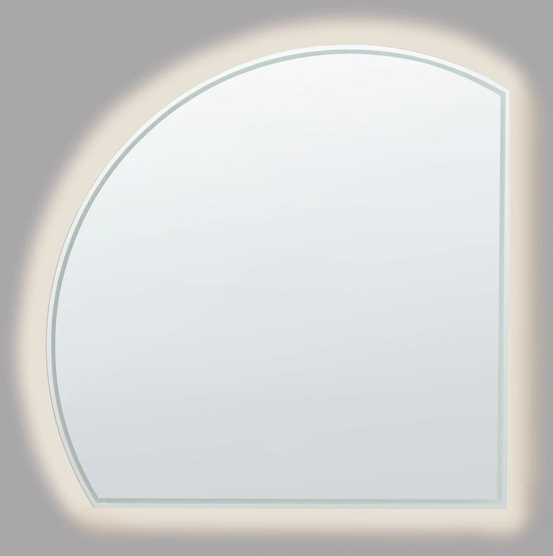 Beliani Vonios veidrodis LED OZENAY 100 cm 100 cm Sidabrinis