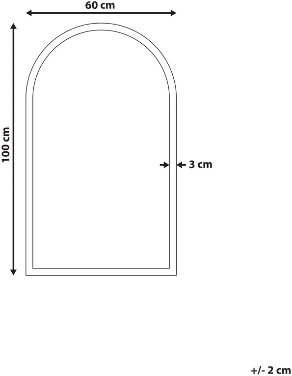 Beliani Vonios veidrodis LED SUIN 60 cm 100 cm Žalias