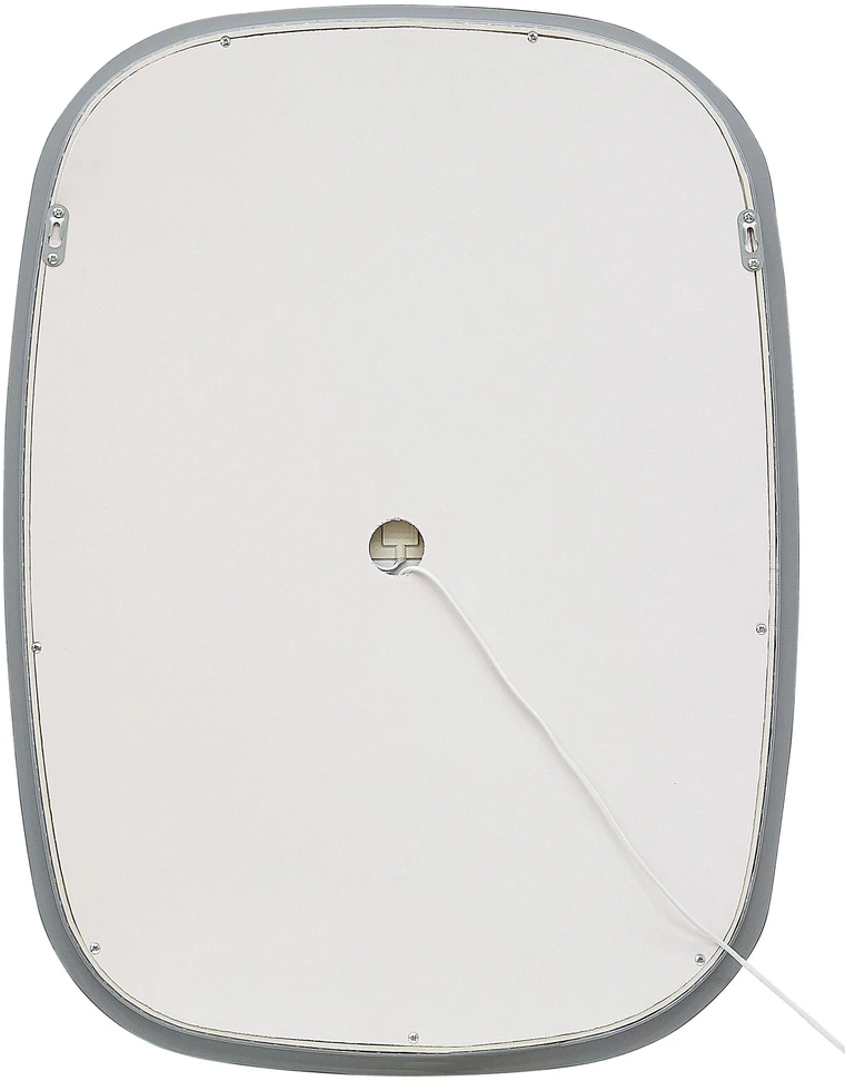 Beliani Vonios veidrodis su LED apšvietimu BERGERAC 58 cm 78 cm sidabrinis