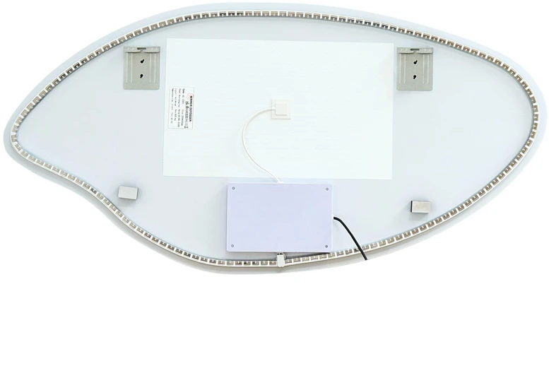 Beliani Vonios veidrodis su LED apšvietimu SOLOGNY 120 cm x 60 cm, sidabrinis