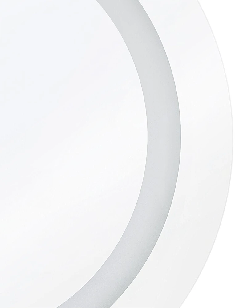 Beliani Vonios veidrodis su LED apšvietimu SELUNE 58 cm sidabrinis