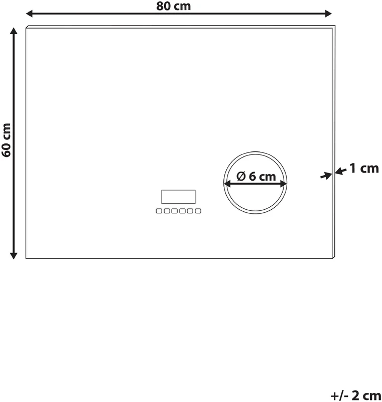 Beliani Vonios veidrodis su LED apšvietimu MONTARON 80 cm 60 cm sidabrinis
