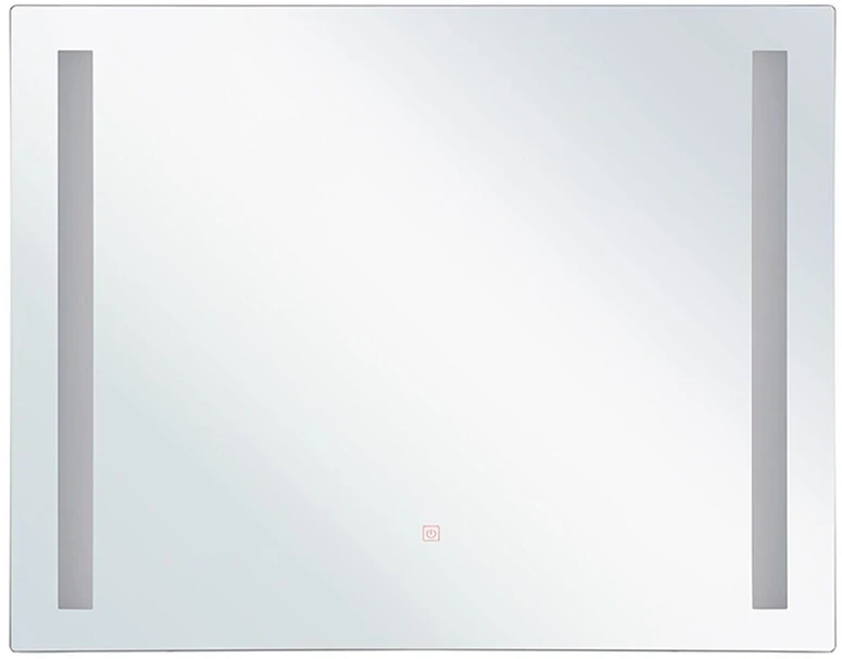 Beliani Vonios veidrodis su LED apšvietimu LIRAC 70 cm 60 cm sidabrinis