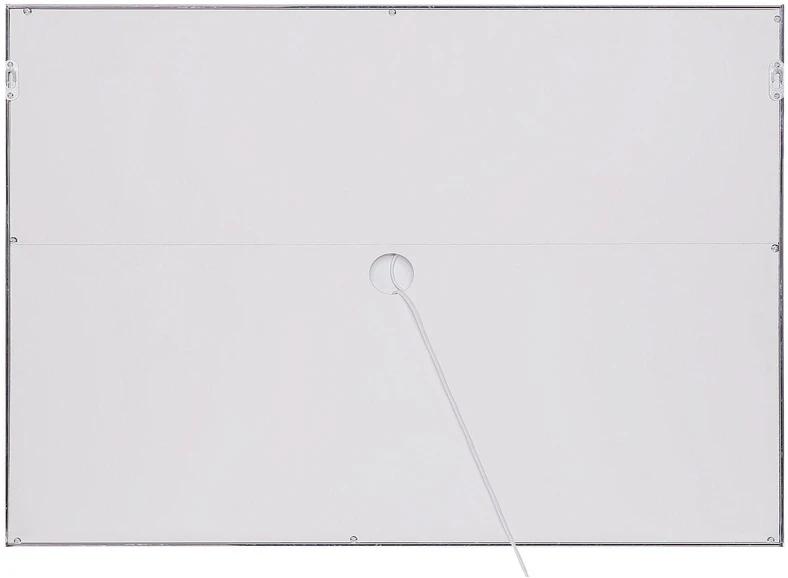 Beliani Vonios veidrodis su LED apšvietimu ARGENS 80 cm 60 cm sidabrinis