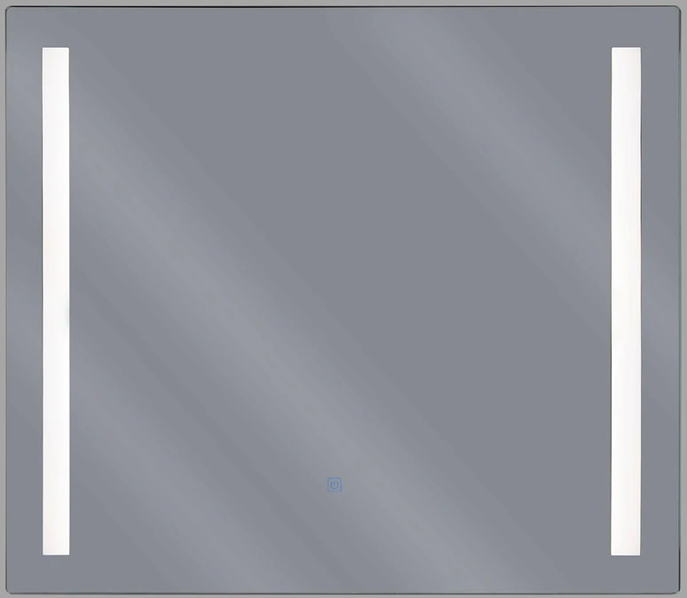 Beliani Vonios veidrodis su LED apšvietimu LIRAC 70 cm 60 cm sidabrinis