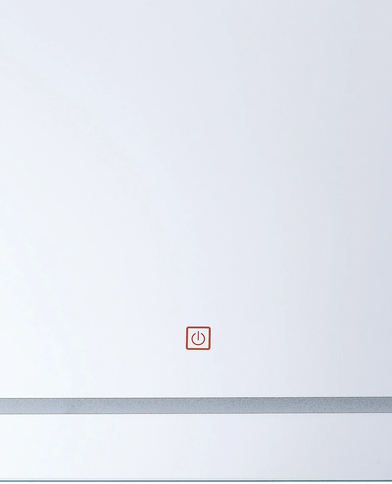 Beliani Vonios veidrodis su LED apšvietimu WASSY 80 cm 60 cm sidabrinis