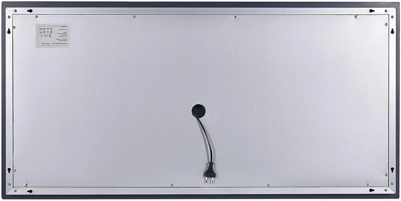 Beliani Vonios veidrodis su LED apšvietimu AVRANCHES 120 cm 60 cm Sidabrinis