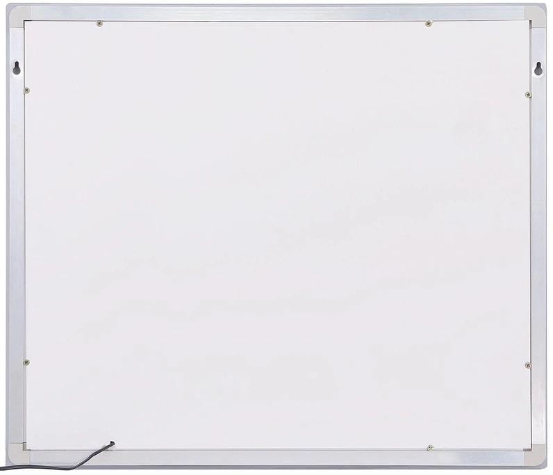Beliani Vonios veidrodis su LED apšvietimu LIRAC 70 cm 60 cm sidabrinis