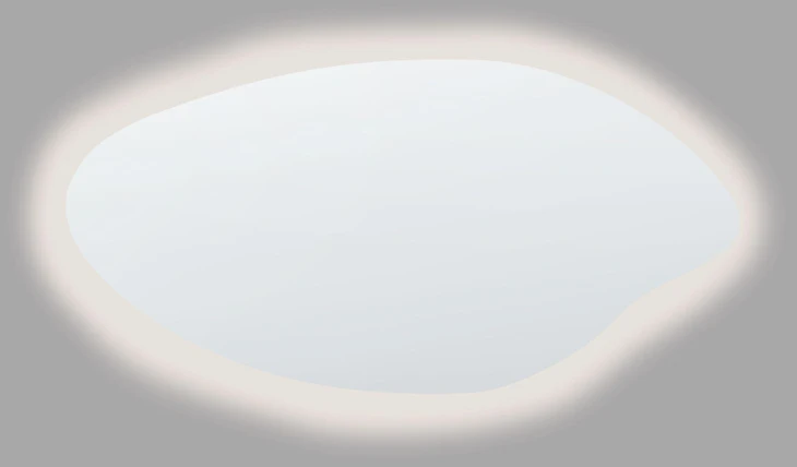 Beliani Vonios veidrodis su LED apšvietimu SOLOGNY 120 cm x 60 cm, sidabrinis