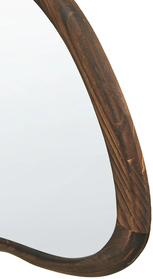 Beliani Vonios veidrodis su LED apšvietimu MANCEY 93 cm 60 cm tamsiai rudas