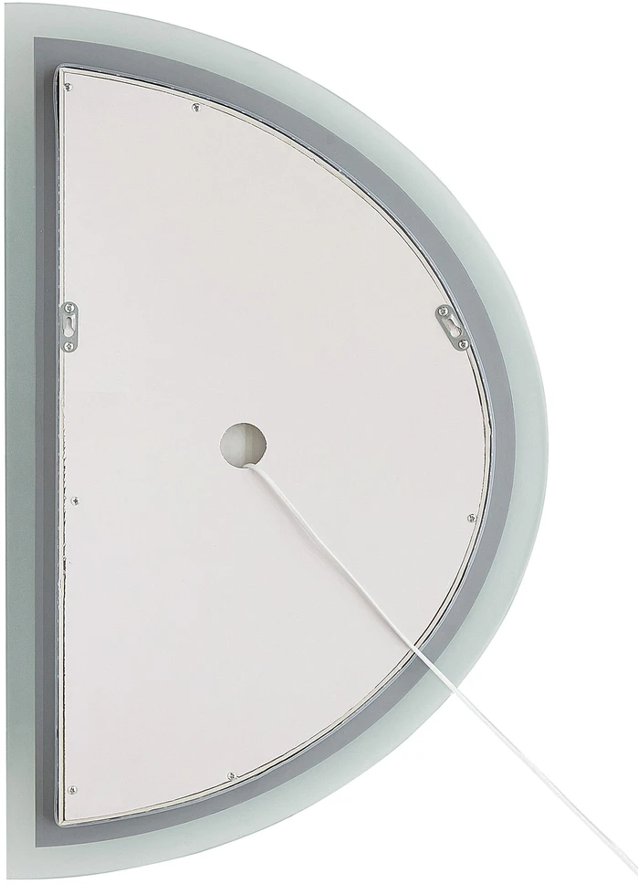 Beliani Vonios veidrodis su LED apšvietimu BEZONS 49 cm 80 cm, sidabrinis