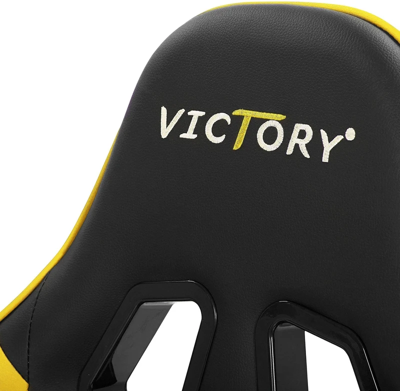 Beliani Žaidimų kėdė VICTORY dirbtinė oda geltona