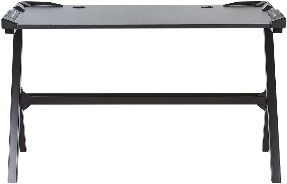 Beliani Žaidimų stalas DANVERS juodas 120 cm 60 cm RGB LED