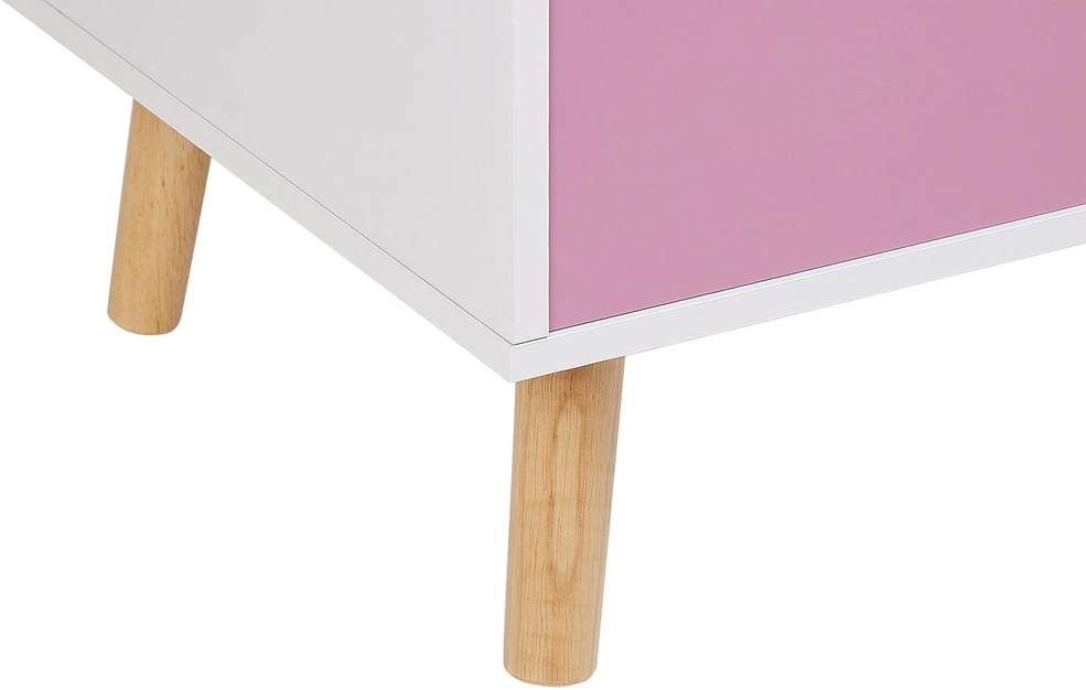 Beliani Žaislų dėžė CASPER 43 cm rausva