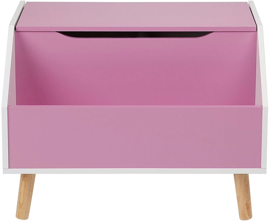 Beliani Žaislų dėžė CASPER 43 cm rausva