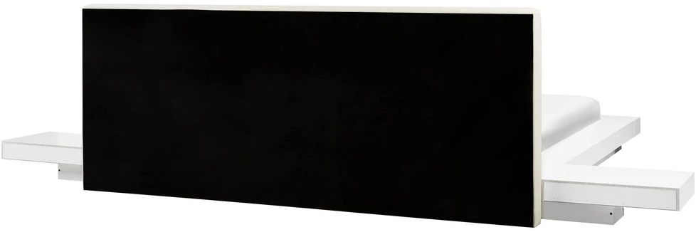 Beliani ZEN LED dvigulė lova iš dirbtinės odos, 180 x 200 cm, balta