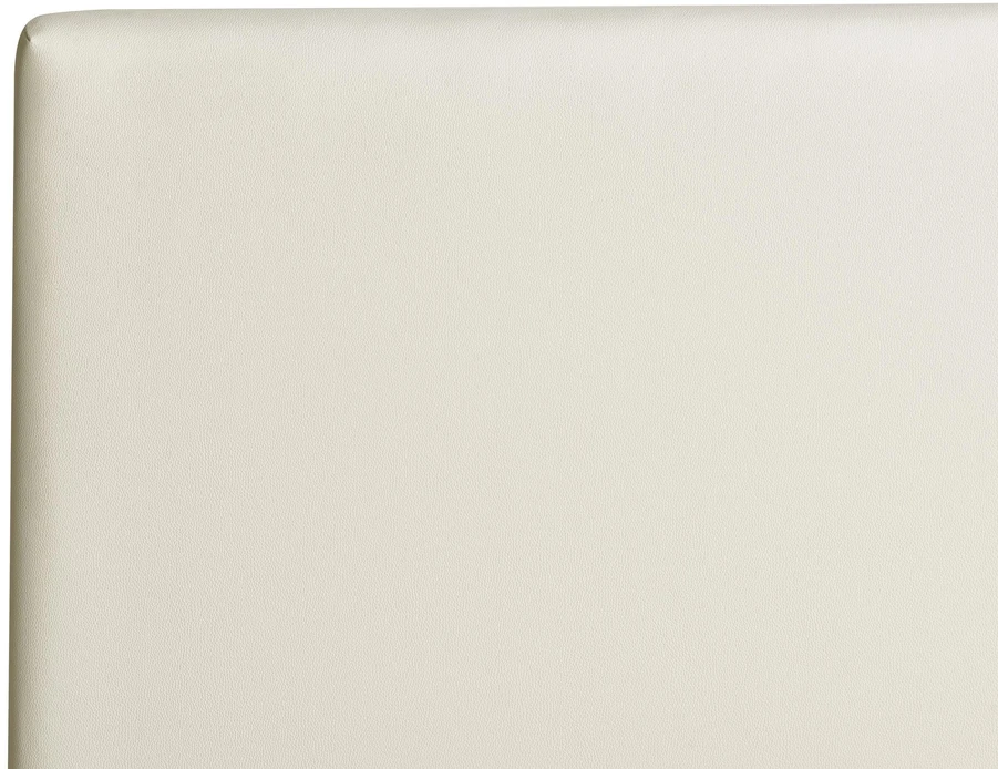 Beliani ZEN LED dvigulė lova iš dirbtinės odos, 180 x 200 cm, balta