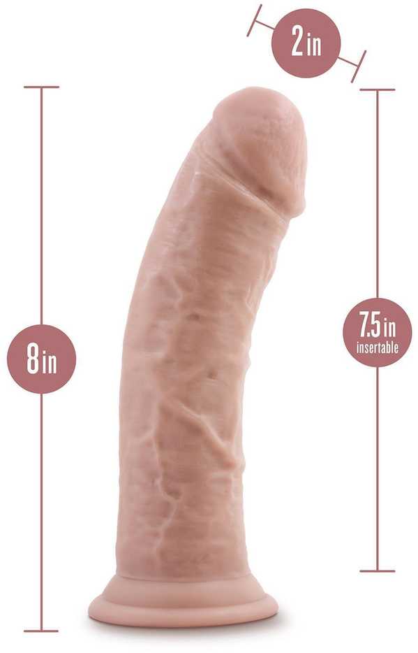Blush DR. SKIN SILIKONINIS DILDO DR. SHEPHERD 8 COLIŲ SU PRISIURBIMU VANILĖ