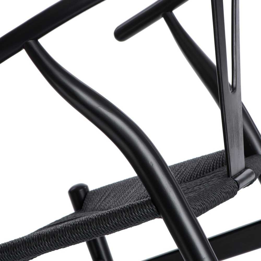 D2.DESIGN Kėdė Wicker Juoda, juoda, įkvėpta Wishbone
