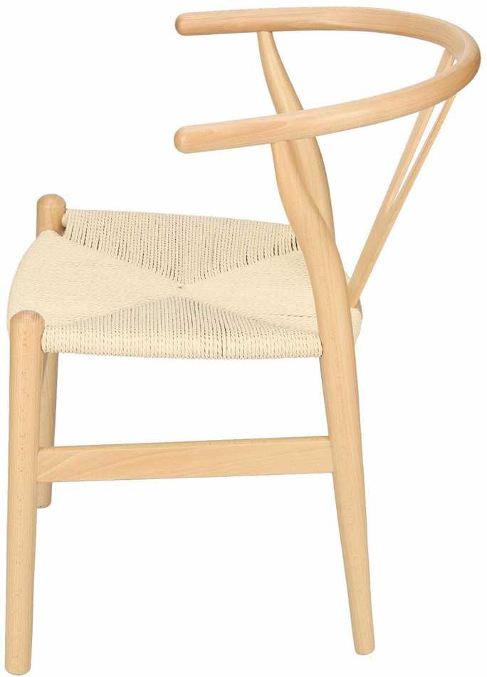 D2.DESIGN Natūrali rotango kėdė, įkvėpta „Wishbone“ dizaino