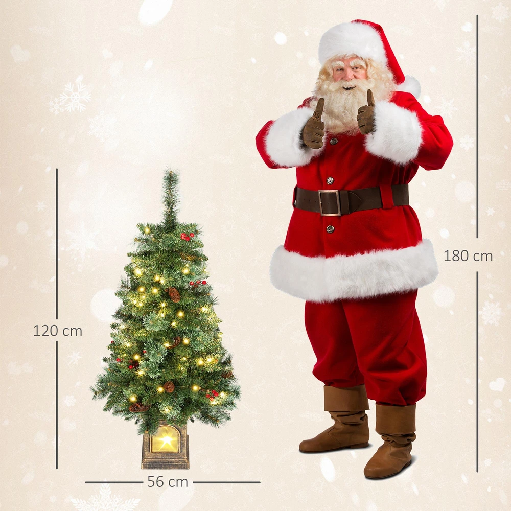 Dirbtinė kalėdinė eglutė su 100 LED ir 8 apšvietimo režimais, žalia, 120 cm