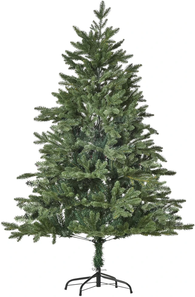 Dirbtinė Kalėdų eglutė HOMCOM 1,5 m, eglė, PVC, PE, metalas, žalia, Ø105 x 150 cm