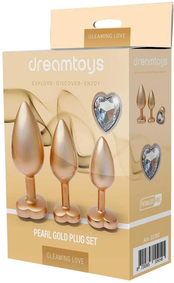 Dreamtoys BLIZGANTIS MEILĖS PERLO AUKSO KIŠTUKŲ RINKINYS