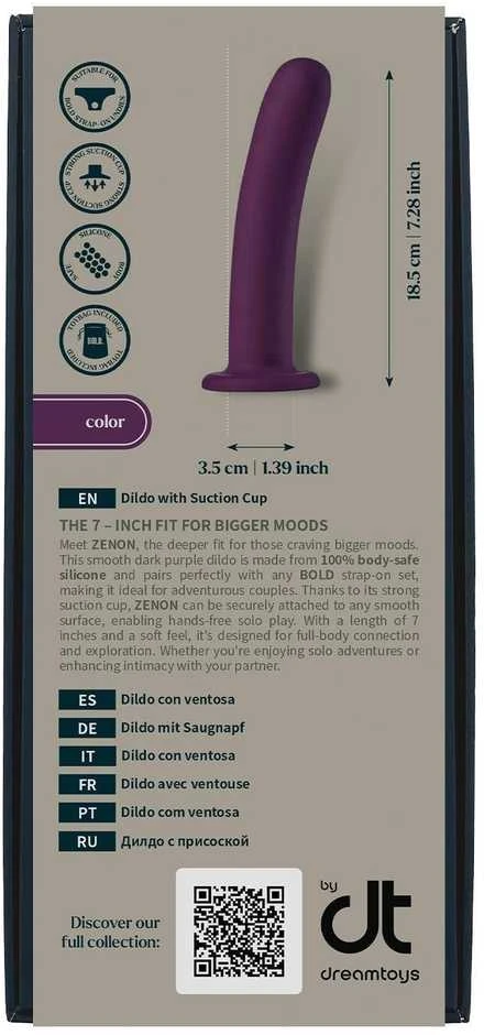 Dreamtoys BOLD. ZENON DILDAS SU SIURBTUKU ZENON SU 6 colių DILDYTE