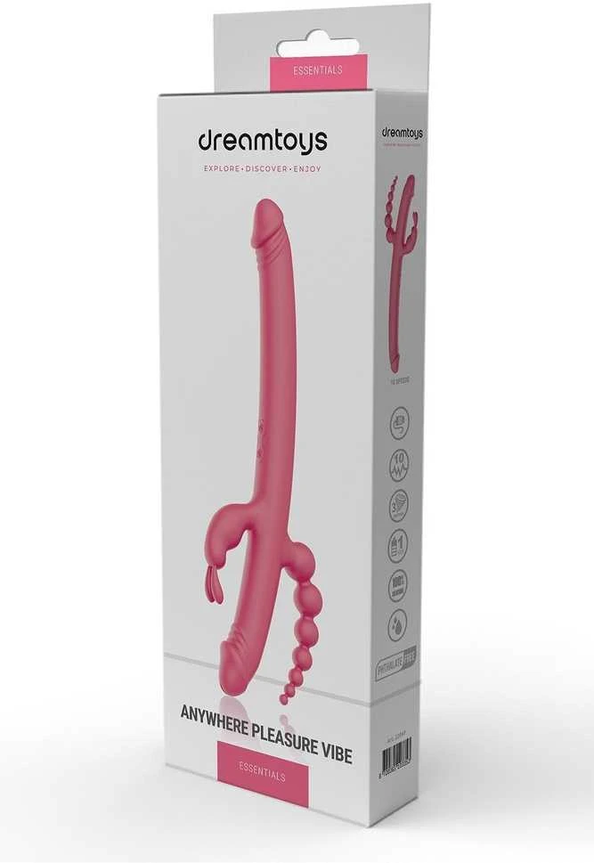 Dreamtoys BŪTINIAUSIAS MALONUMO VIBRATORIUS BET KUR, ROŽINIS