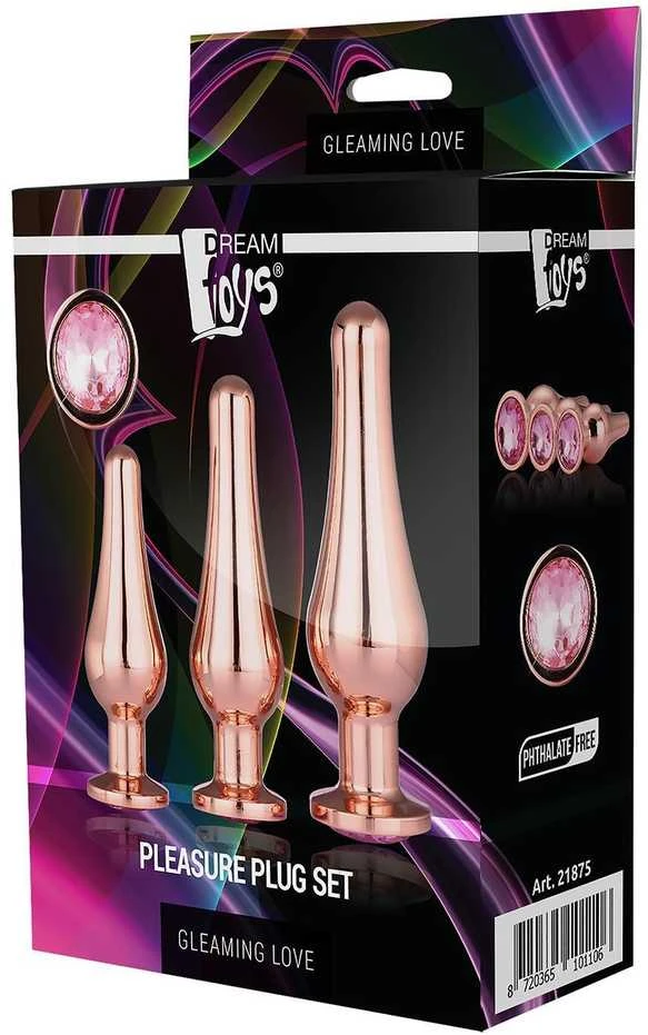 Dreamtoys ROŽINIO AUKSO SPINDINČIOS MEILĖS MALONUMO RINKINYS