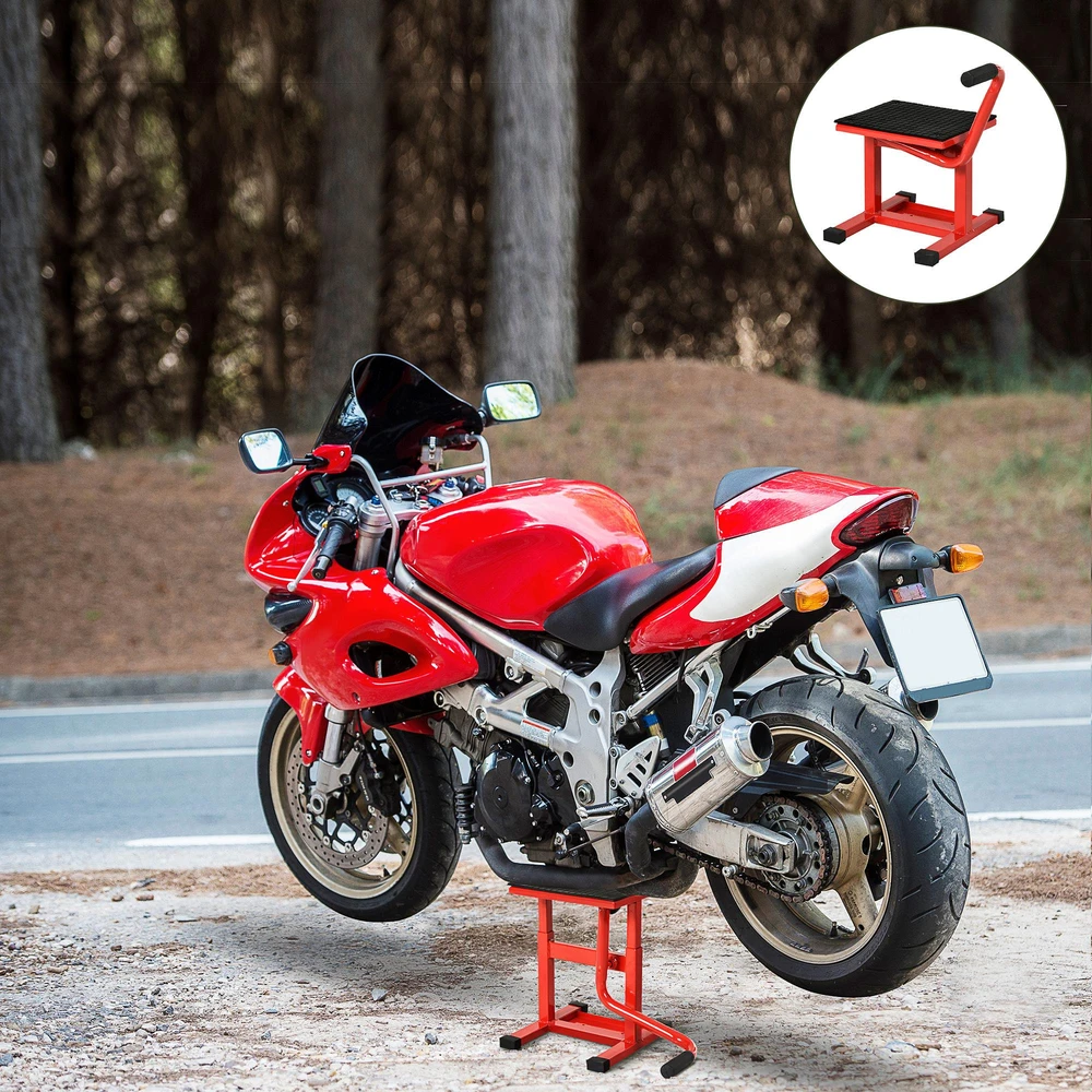 DURHAND Motociklo keltuvas, 150 kg keliamoji galia, 275/395 mm reguliuojamas aukštis, skirtas naudoti garaže ir lauke