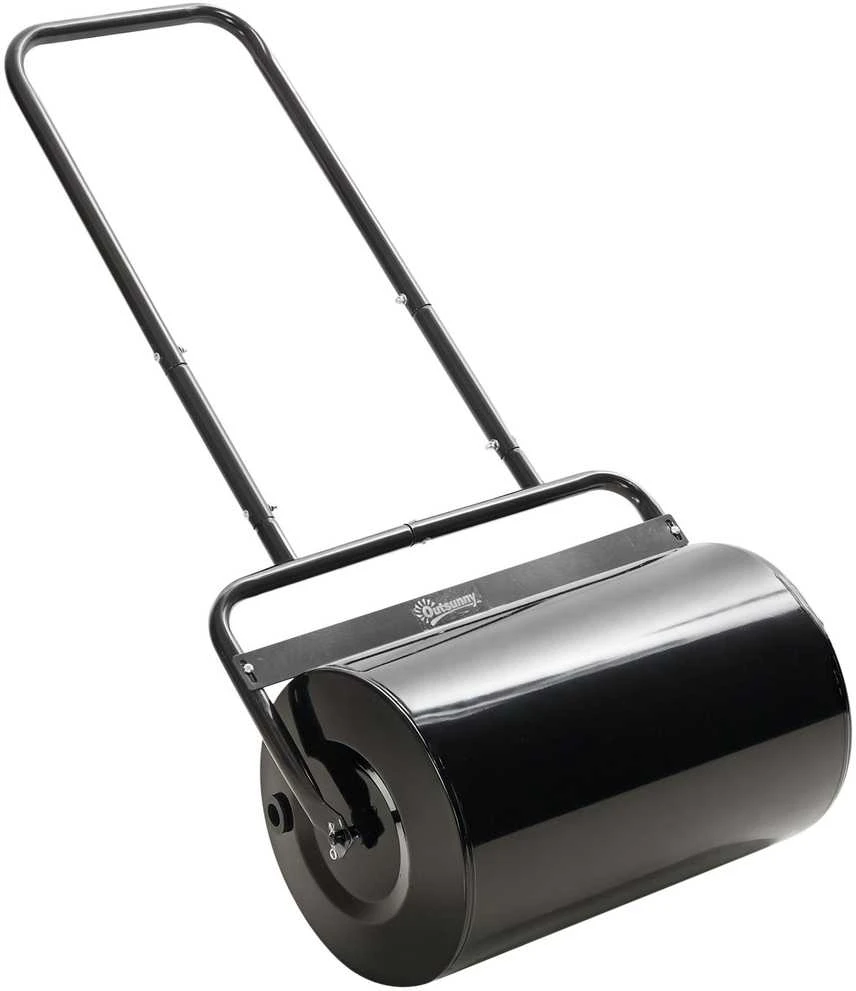 Durhand Outsunny vejos volas su U formos rankena, 32 cm skersmens, 38 l vandens / 62 kg smėlio talpa, metalinis, juodas, 57x32,5x107 cm