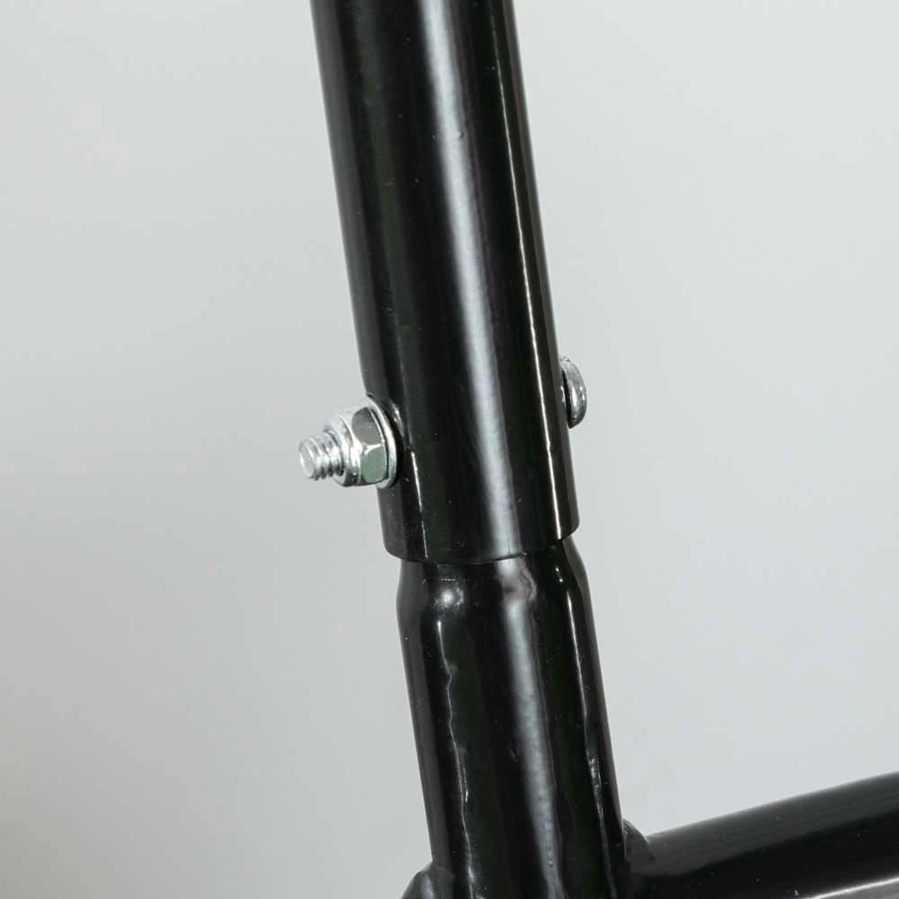 Durhand Outsunny vejos volas su U formos rankena, 32 cm skersmens, 38 l vandens / 62 kg smėlio talpa, metalinis, juodas, 57x32,5x107 cm