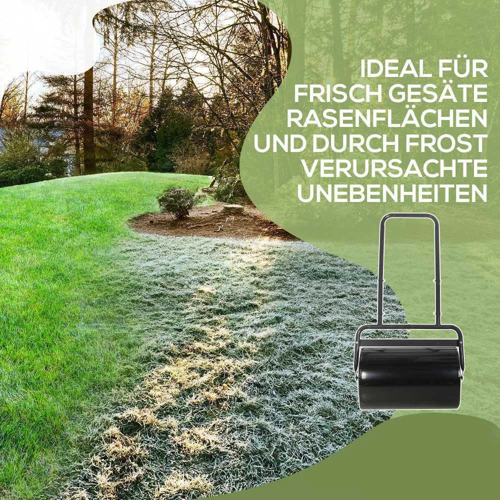 Durhand Outsunny vejos volas su U formos rankena, 32 cm skersmens, 38 l vandens / 62 kg smėlio talpa, metalinis, juodas, 57x32,5x107 cm