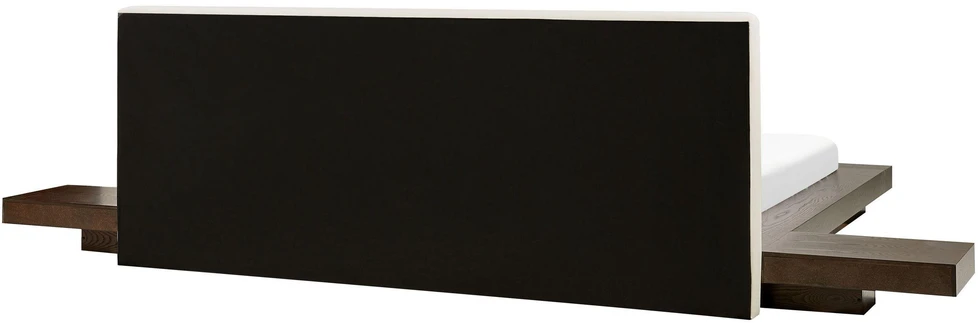 Beliani Dvivietė lova ZEN 180 x 200 cm, tamsaus uosio spalvos, dirbtinė oda
