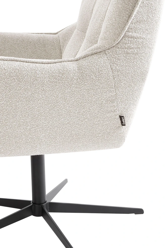 Sofa Beliani Besisukantis krėslas MOLLE II su kojų atrama, šviesiai smėlio spalvos